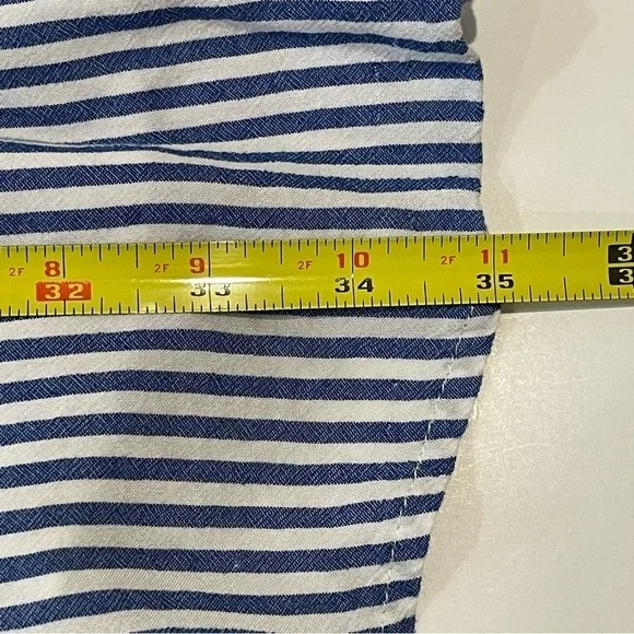 Lulu’s Teague Blue And White Striped Tie Front Dress - Picture 15 of 17